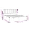 vidaXL Metal Bed Frame without Mattress with Headboard Black 135x190cm