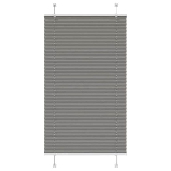 vidaXL Pleated Blind Anthracite 70x150 cm Fabric Width 69.4 cm Polyester