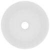 vidaXL Luxury Wash Basin Round Matt White 40x15 cm Ceramic
