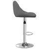 vidaXL Bar Stool 2 Pcs Dark Grey Velvet