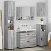 vidaXL Bathroom Furniture Set with Drawer with Shelf 5 pcs Grey Sonoma