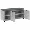 vidaXL Hall Bench with Cushion Concrete Grey 100 x 38 x 46 cm