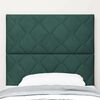 vidaXL LED Headboard with Headboard Dark Green 100 cm Faux Leather
