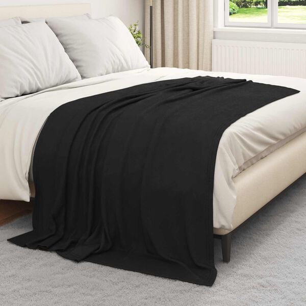 vidaXL Throw Blankets 6 pcs Black 200 x 150 cm Fleece