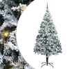 vidaXL Artificial Christmas Tree with 300 LEDs with Stand White 210 cm