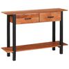 vidaXL Console Table with Drawer Brown and Black 110 x 30 x 75 cm
