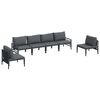 vidaXL Garden Sofa Set 6 pcs Black Steel