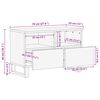 vidaXL TV Cabinet Brown 70 x 33.5 x 46 cm Solid Mango Wood