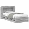 vidaXL Bed Frame with Storage and Headboard Grey Sonoma 75 x 190 cm