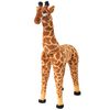 vidaXL Standing Plush Toy Giraffe Brown and Yellow XXL