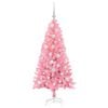 vidaXL Christmas Tree with 150 LEDs with Stand Pink 120 cm PVC