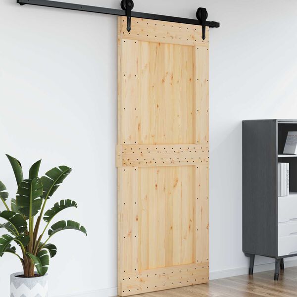 vidaXL Door NARVIK Natural 95 x 210 cm Solid Pine Wood