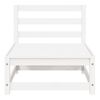 vidaXL 3 Piece Garden Lounge Set White Solid Pinewood