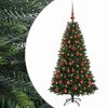 vidaXL Artificial Christmas Tree with Bauble 120 cm 150 LEDs