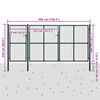 vidaXL Garden Gate Steel 400x200 cm Green