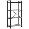 vidaXL Bookshelf Grey sonoma 60 x 30 x 120 cm Engineered Wood
