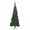 vidaXL Corner Artificial Christmas Tree Green 180 cm PVC and Metal