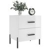 vidaXL Bedside Cabinets 2 pcs High Gloss White 40x35x47.5 cm Engineered Wood