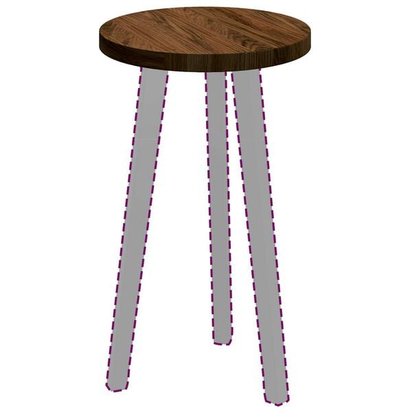 vidaXL Table Top Light brown Ø 30 x 2.5 cm Solid oak wood