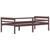 vidaXL Bed Frame without Mattress Dark Brown Solid Pinewood 90x200 cm