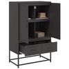 vidaXL Highboard Black 68x39x111.5 cm Steel
