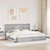 vidaXL Storage Bed Grey Sonoma 200 x 200 cm Engineered Wood