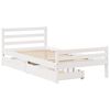 vidaXL Bed Frame without Mattress White 90x200 cm Solid Wood Pine