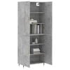 vidaXL Highboard Concrete Grey 69.5x34x180 cm Engineered Wood