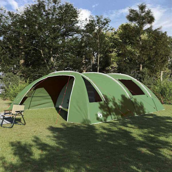 vidaXL Tunnel Tent 6-Person Green and White 700 x 590 x 215 cm