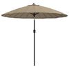 vidaXL Garden Parasol with Aluminium Pole 270 cm Taupe