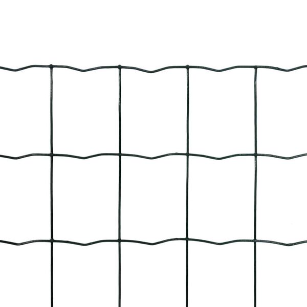 vidaXL Euro Fence Steel 10x1.2 m Green