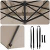 vidaXL Umbrella Taupe 351 x 250 x 260 cm Polyester and Aluminium
