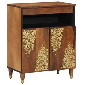 vidaXL Sideboard with Shelf Brown 60 x 33 x 75 cm Solid Mango Wood