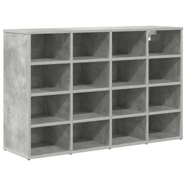 vidaXL Shoe Cabinet Concrete grey 103 x 30 x 67 cm Engineered Wood