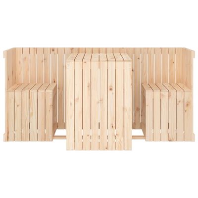 vidaXL Balcony Set 2-Seater Solid Wood Pine