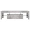 vidaXL TV Cabinet with LED Lights Concrete Grey 140x36.5x40 cm