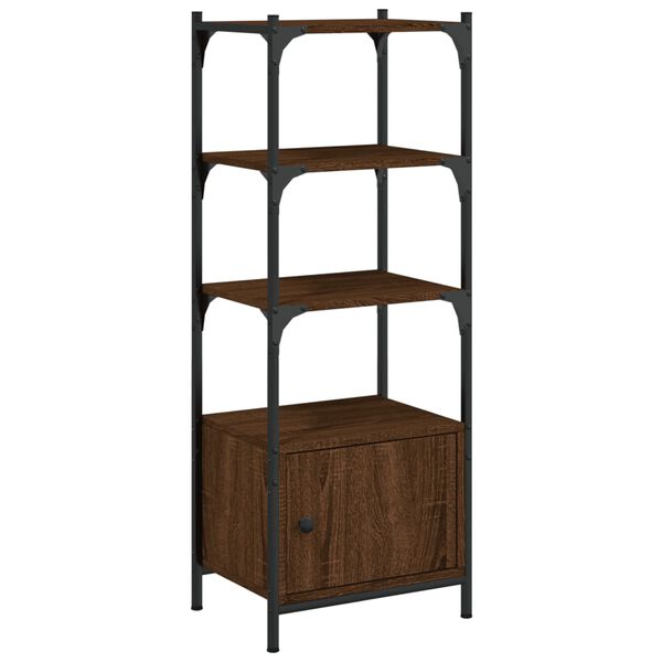 vidaXL Bookcase 3-Tier Brown Oak 41x30x109.5 cm Engineered Wood