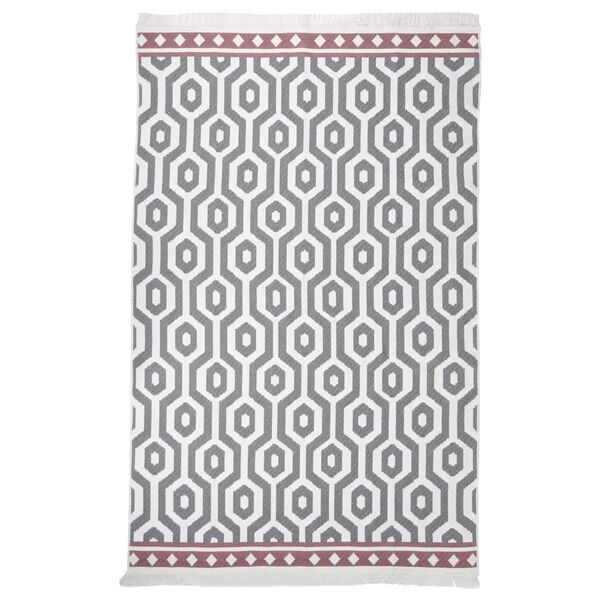 vidaXL Rug Grey 160x230 cm Cotton