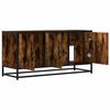 vidaXL TV Cabinet Smoked Oak 100x35x50 cm Engineered Wood and Metal