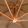 vidaXL Hanging Garden Parasol with Pole Taupe 3.5x2.9 m Solid Fir Wood