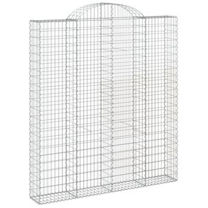 vidaXL Arched Gabion Basket 200x30x220/240 cm Galvanised Iron