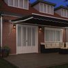 vidaXL Retractable Awning with Manual Black 600 x 300 cm Fabric