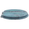 vidaXL Soft-Close Toilet Seat Blue 44 x 38 cm MDF board