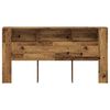 vidaXL Headboard Cabinet Old Wood 200x18.5x102.5 cm Engineered Wood