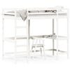 vidaXL Loft Bed without Mattress White 90x190 cm Solid Wood Pine