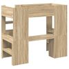 vidaXL Loft Bed Frame with Desk with Storage Sonoma Oak 98.5 x 200 cm