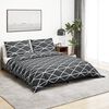 vidaXL Duvet Cover Set Grey 200x200 cm Cotton