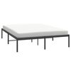 vidaXL Metal Bed Frame without Mattress Black 140x200cm