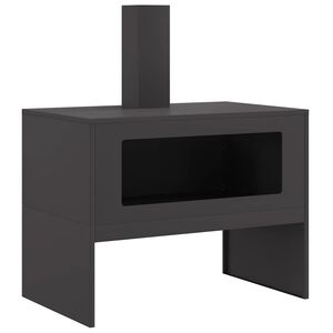 vidaXL Fire Pit Black 80 x 50 x 96 cm Cold-rolled Steel