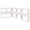 vidaXL Bookcase Headboard L-Shaped White 80 cm Solid Wood Pine